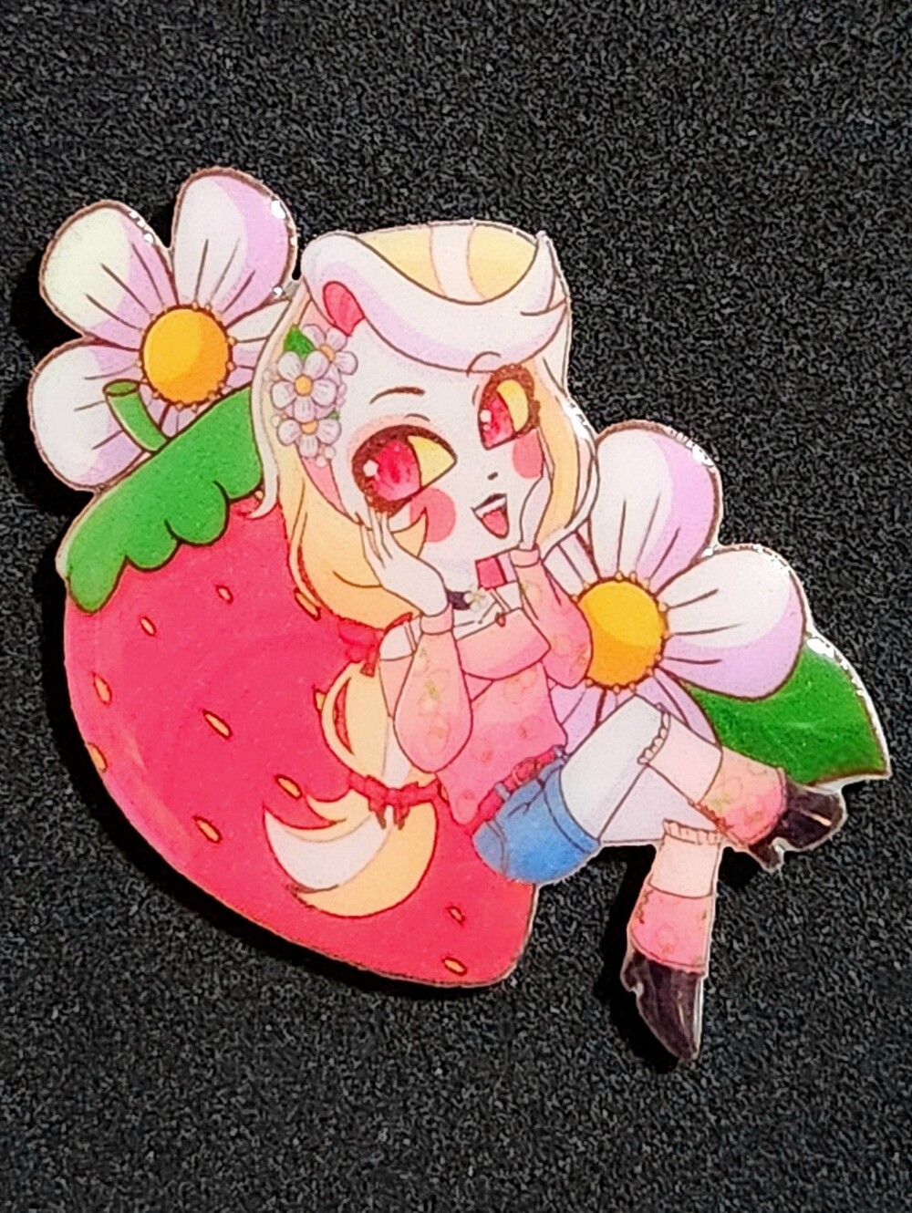 Charlie Strawberry Themed Pin - Hazbin Hotel